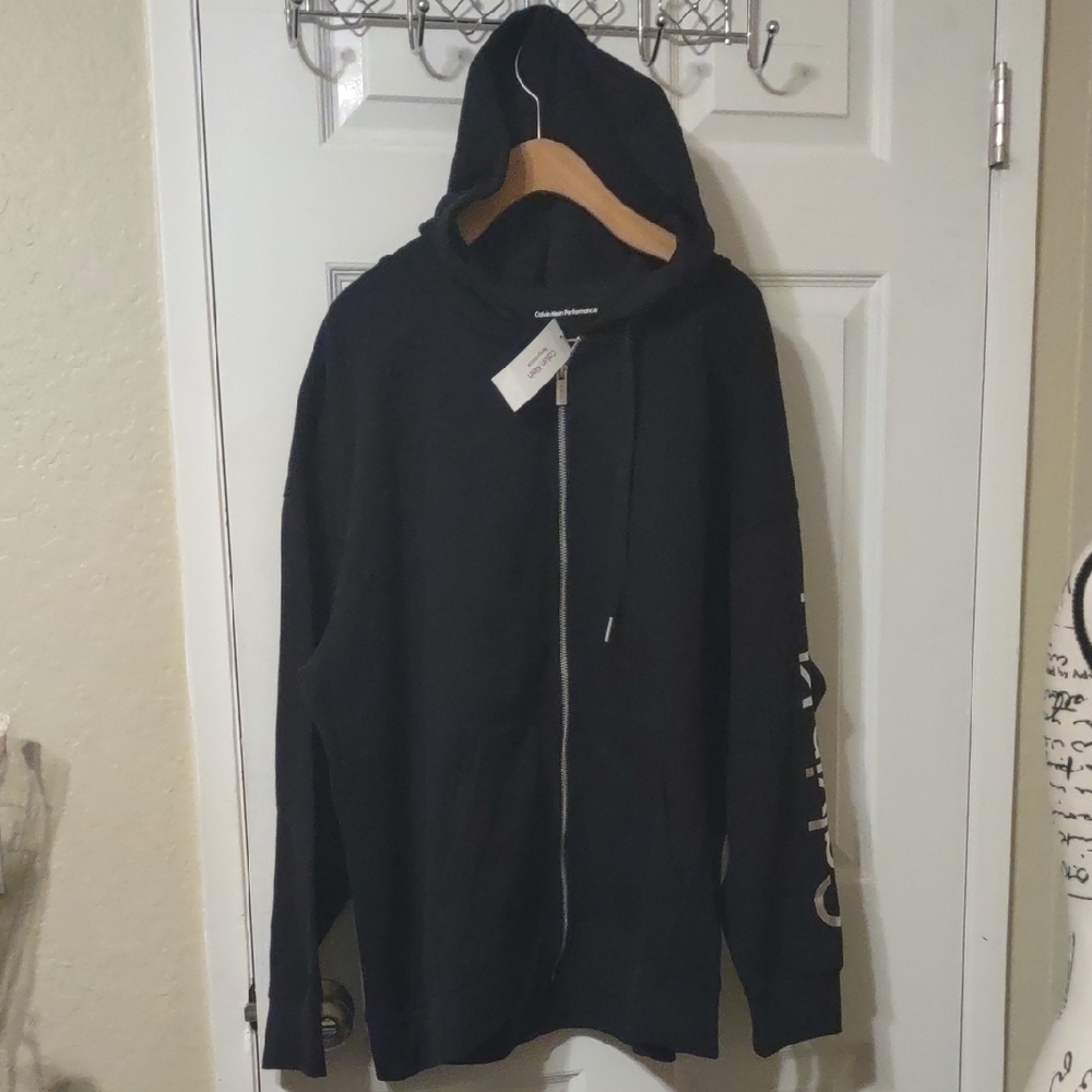 Calvin Klein Charcoal Zip-Up Hoodie Size 3X New